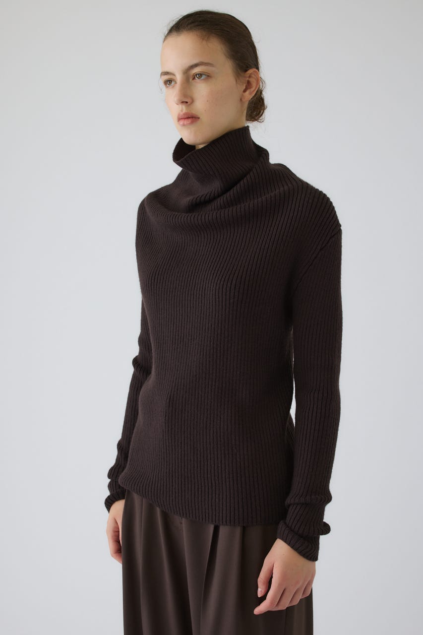 10/14- order start Back shoulder rib knit tops D/BRN FREE