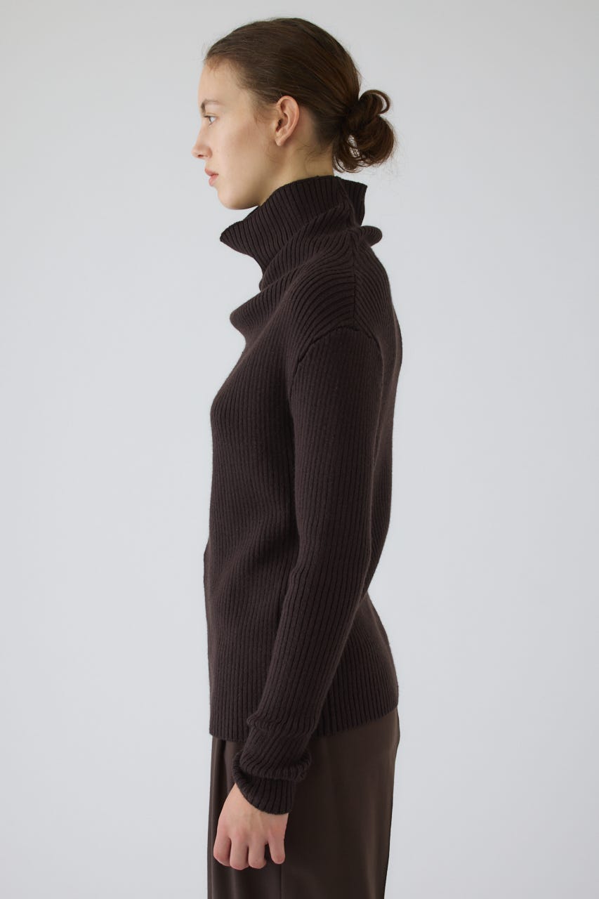 10/14- order start Back shoulder rib knit tops D/BRN FREE