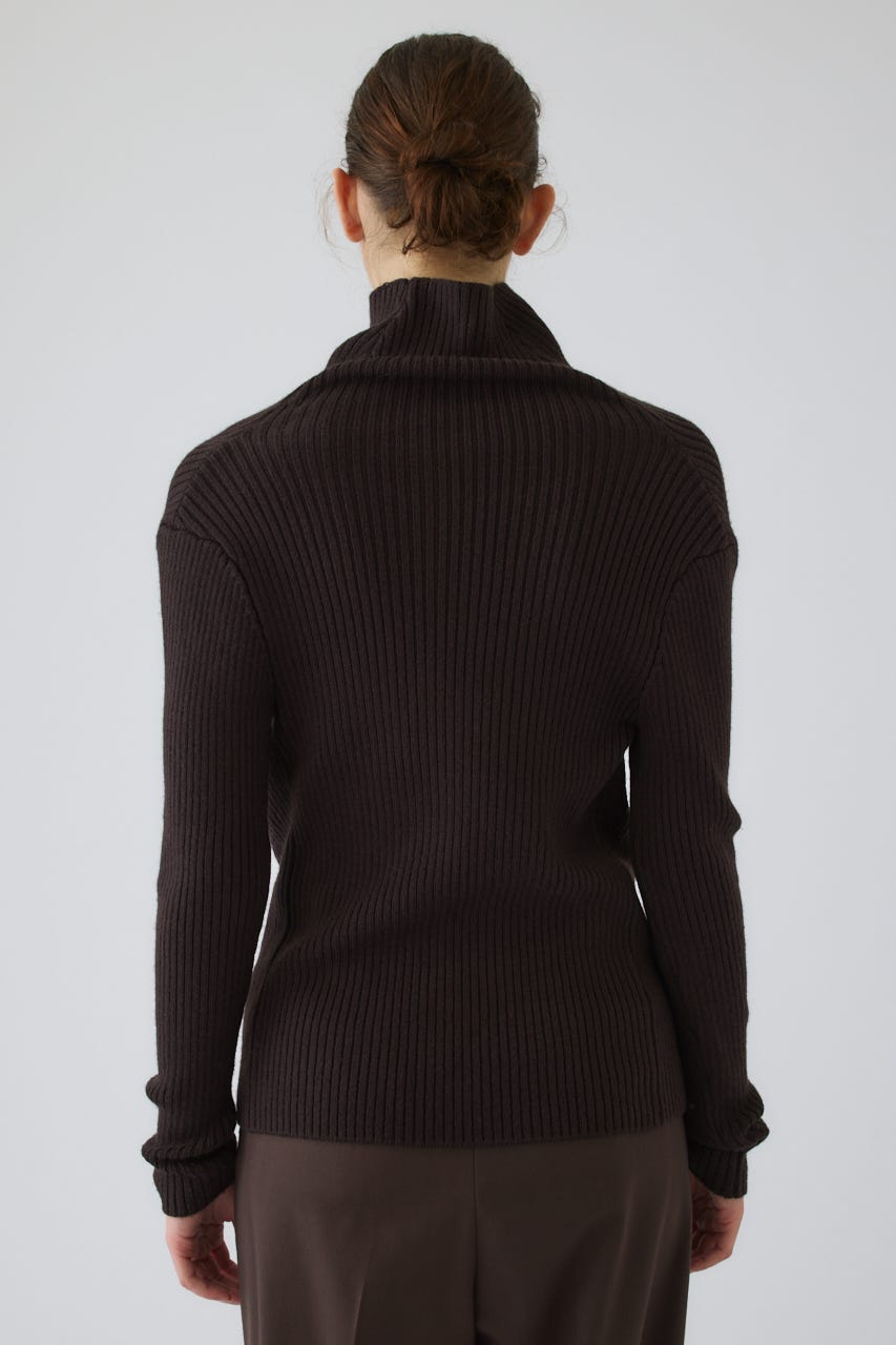 10/14- order start Back shoulder rib knit tops D/BRN FREE