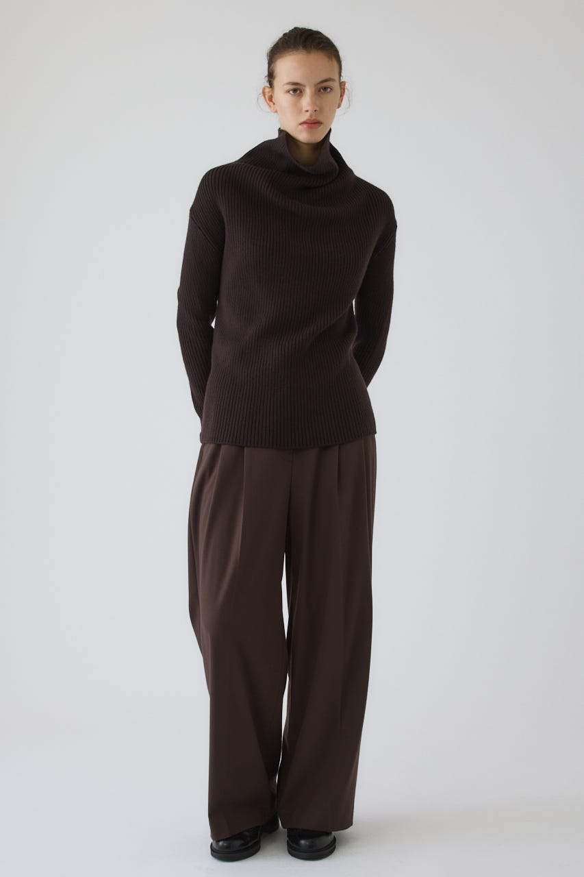 10/14- order start Back shoulder rib knit tops D/BRN FREE