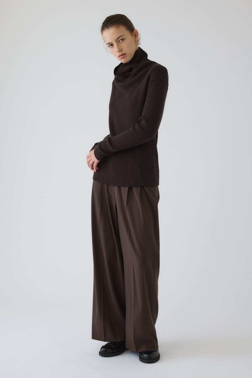 10/14- order start Back shoulder rib knit tops D/BRN FREE