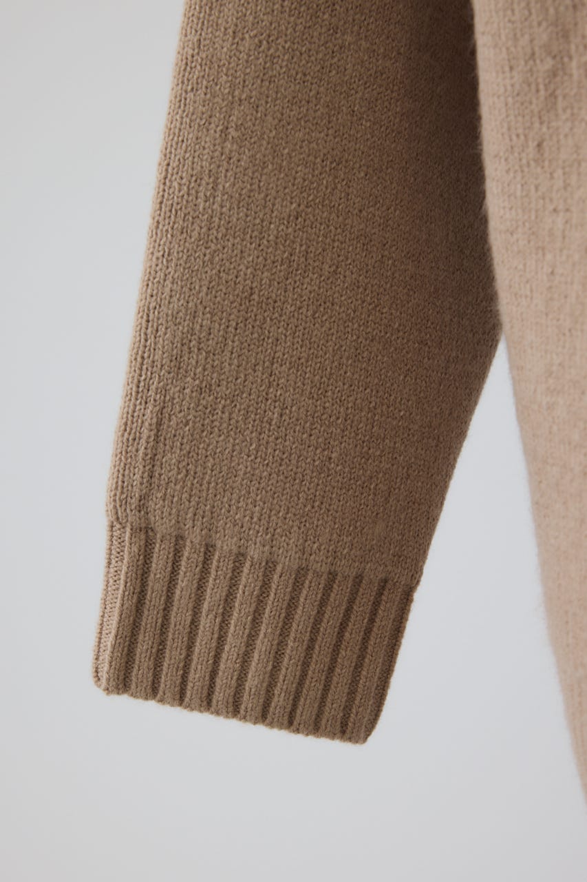 【26FW PRE ORDER】High neck knit hoodie BEG FREE