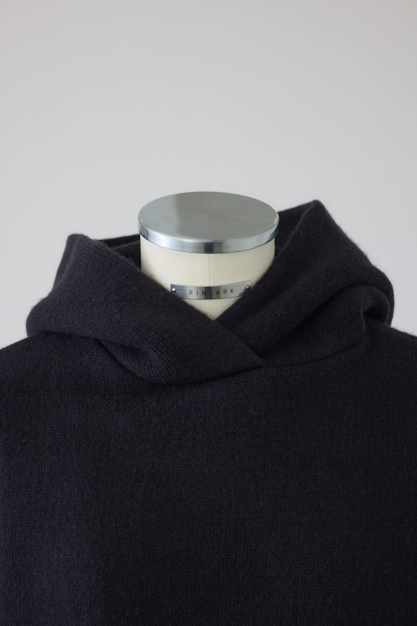 【26FW PRE ORDER】High neck knit hoodie D/NVY FREE