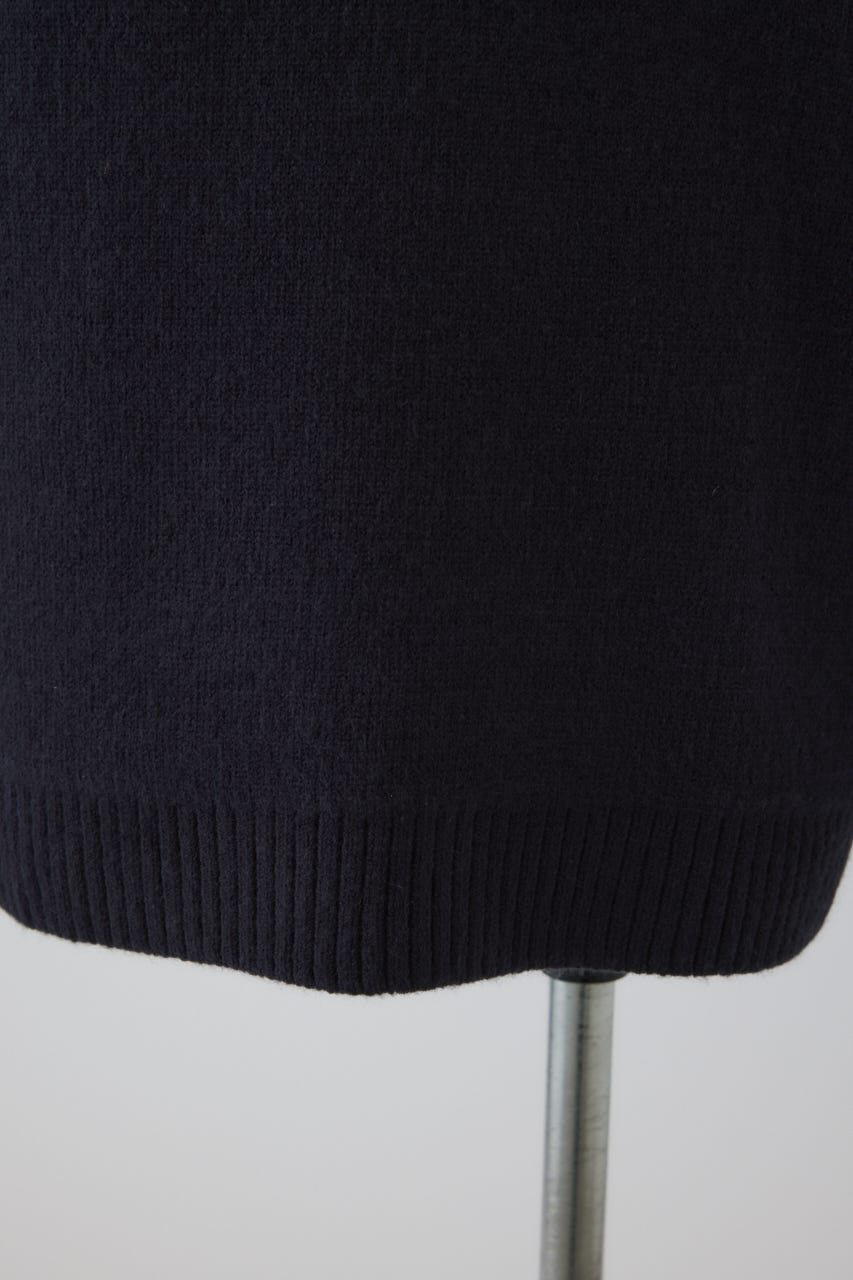 【26FW PRE ORDER】High neck knit hoodie D/NVY FREE