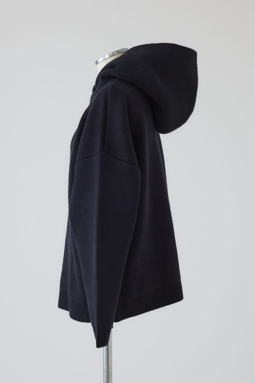 【26FW PRE ORDER】High neck knit hoodie D/NVY FREE