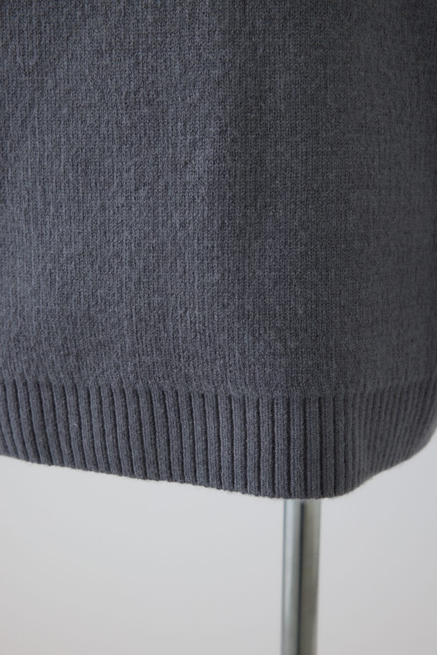 【26FW PRE ORDER】High neck knit hoodie GRY FREE