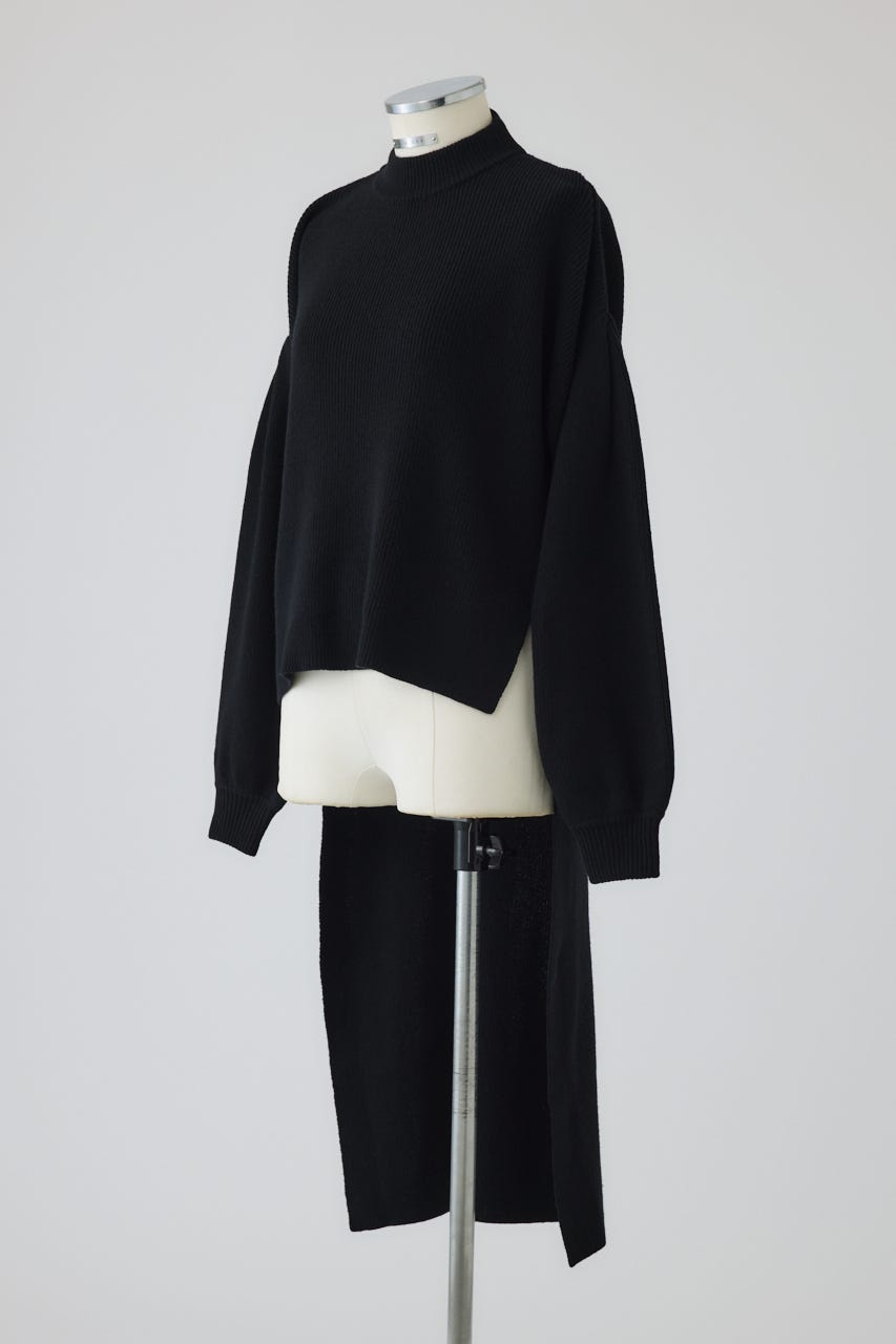 【26FW PRE ORDER】Back long tops BLK FREE