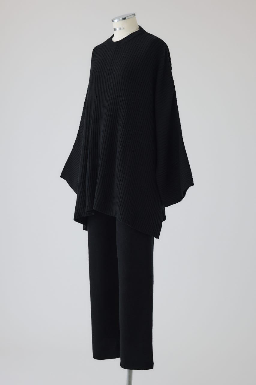 【26FW PRE ORDER】Wide square knit set up BLK 38