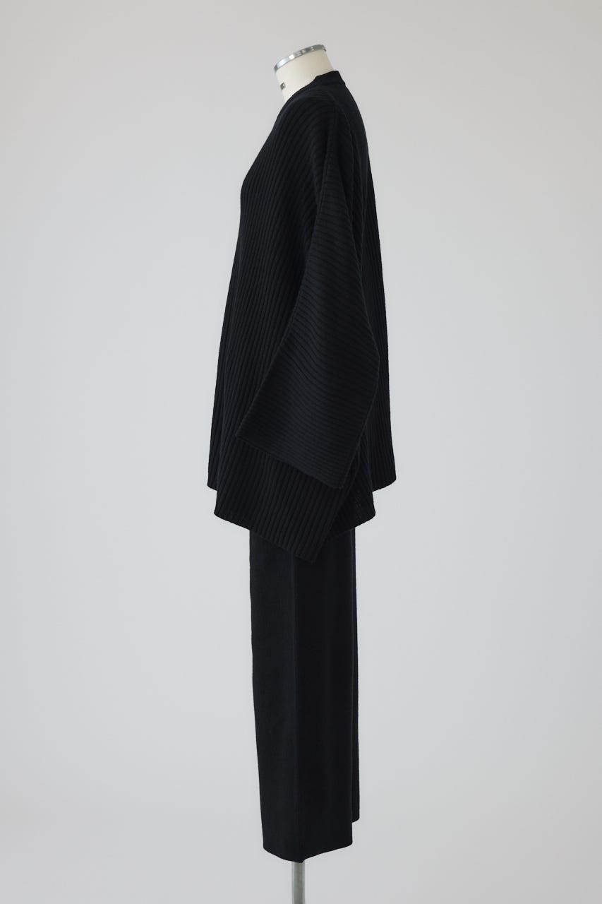 【26FW PRE ORDER】Wide square knit set up BLK 38