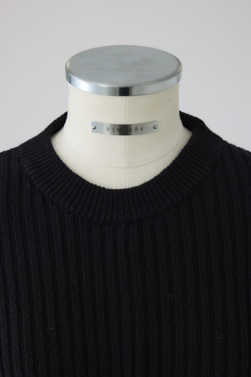 【26FW PRE ORDER】Wide square knit set up BLK 38