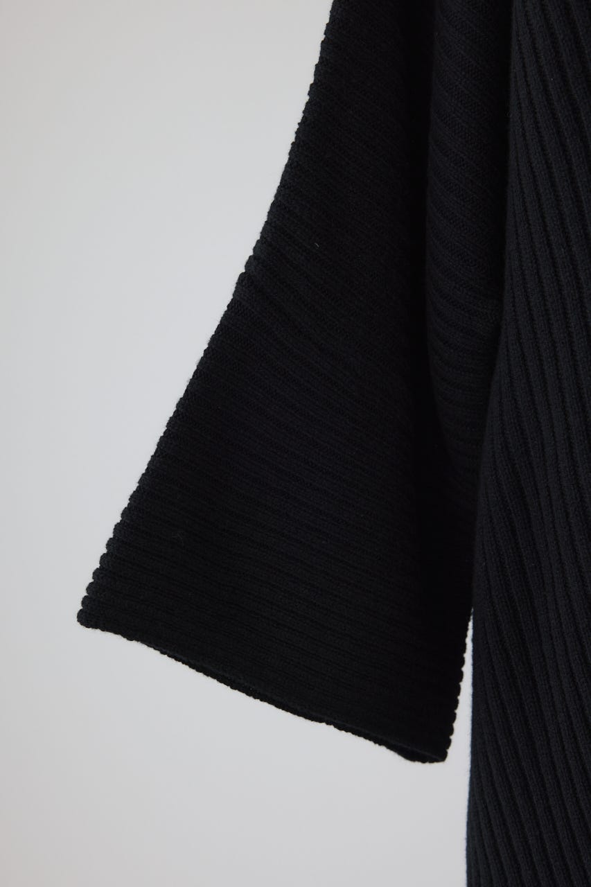 【26FW PRE ORDER】Wide square knit set up BLK 38