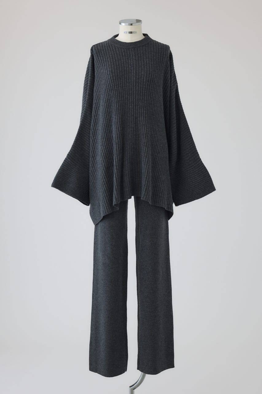 【26FW PRE ORDER】Wide square knit set up GRY 36
