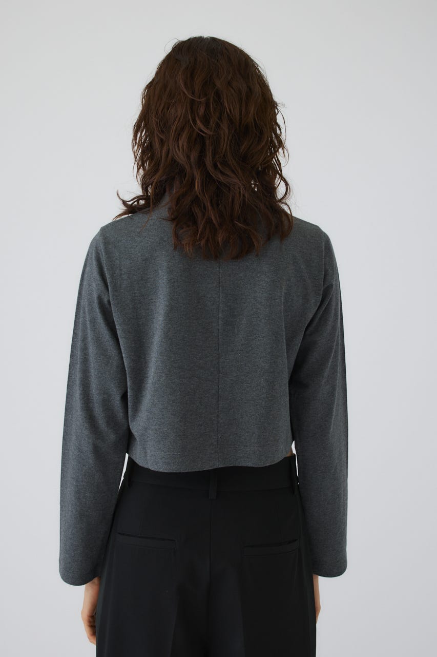Neck darts cut long T/SH GRY FREE
