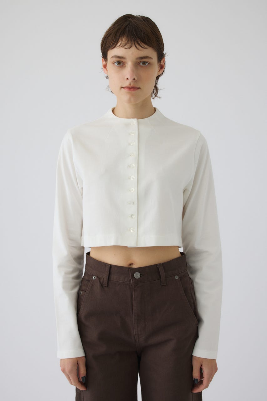 Neck darts cut long T/SH WHT FREE