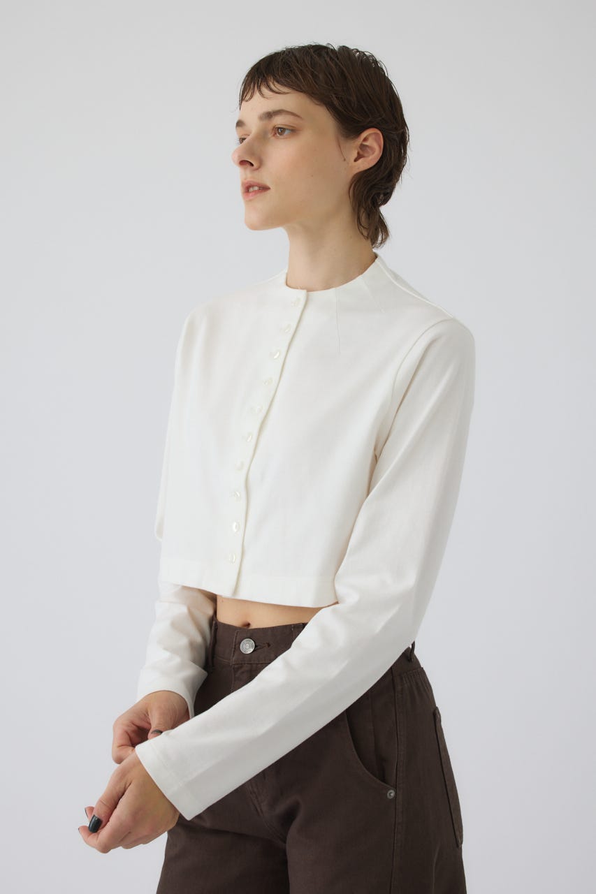 Neck darts cut long T/SH WHT FREE