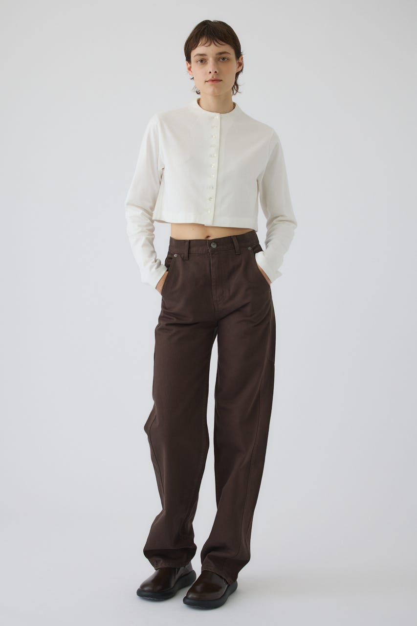 Neck darts cut long T/SH WHT FREE