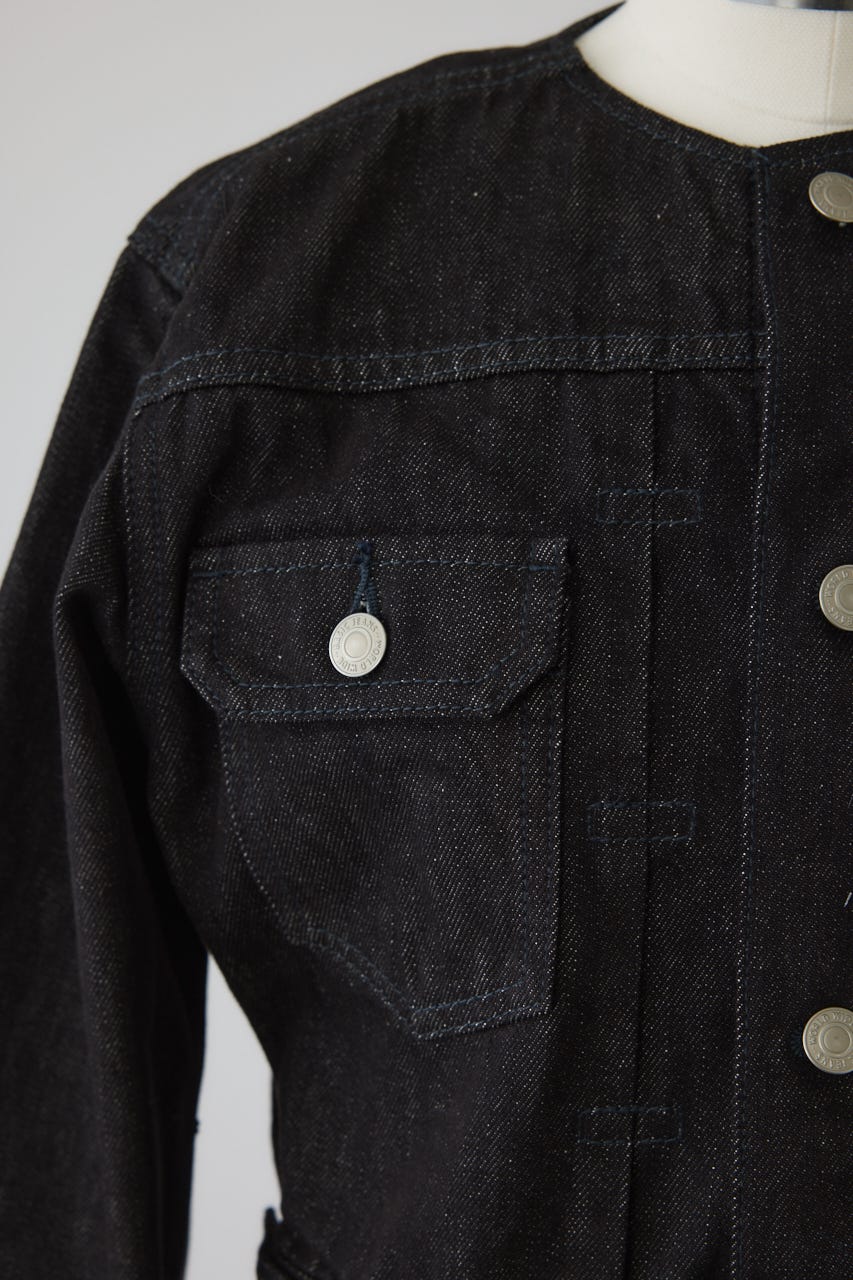 【26FW PRE ORDER】Denim jumpsuit BLK 38