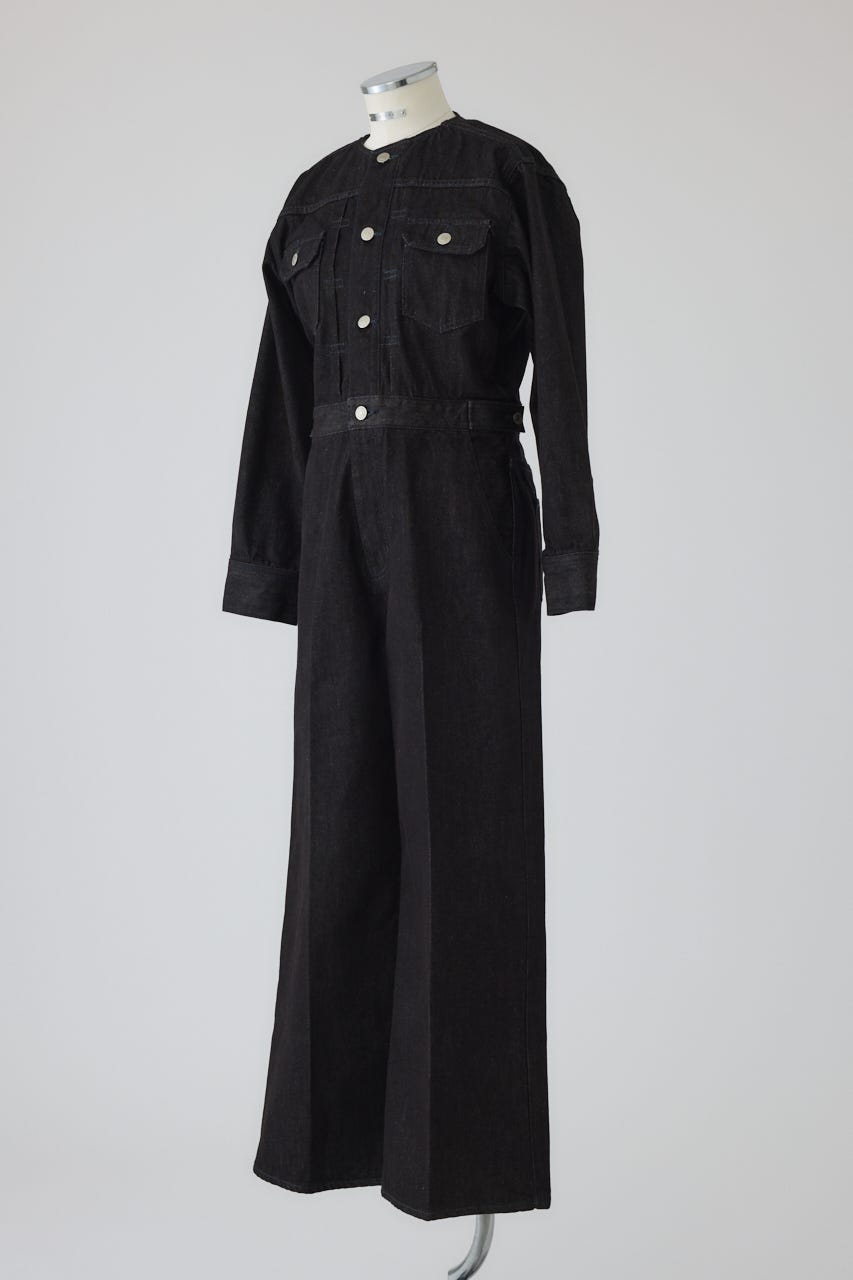 【26FW PRE ORDER】Denim jumpsuit BLK 38