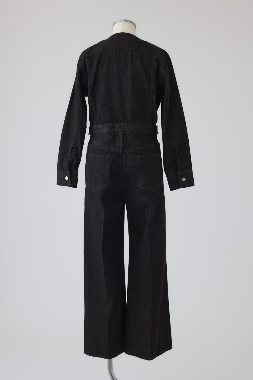 【26FW PRE ORDER】Denim jumpsuit BLK 38