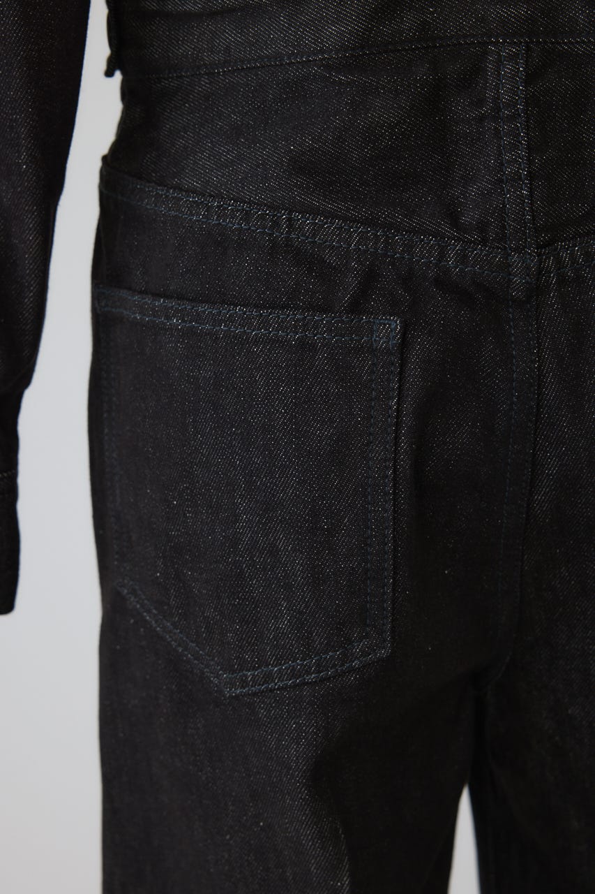 【26FW PRE ORDER】Denim jumpsuit BLK 38