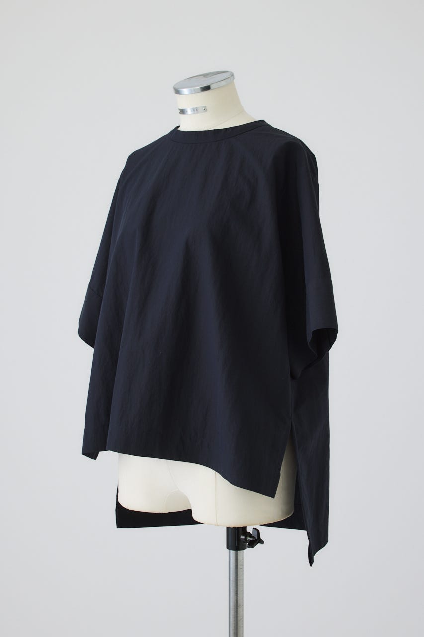 Asymmetric hem woven T/SH D/NVY FREE