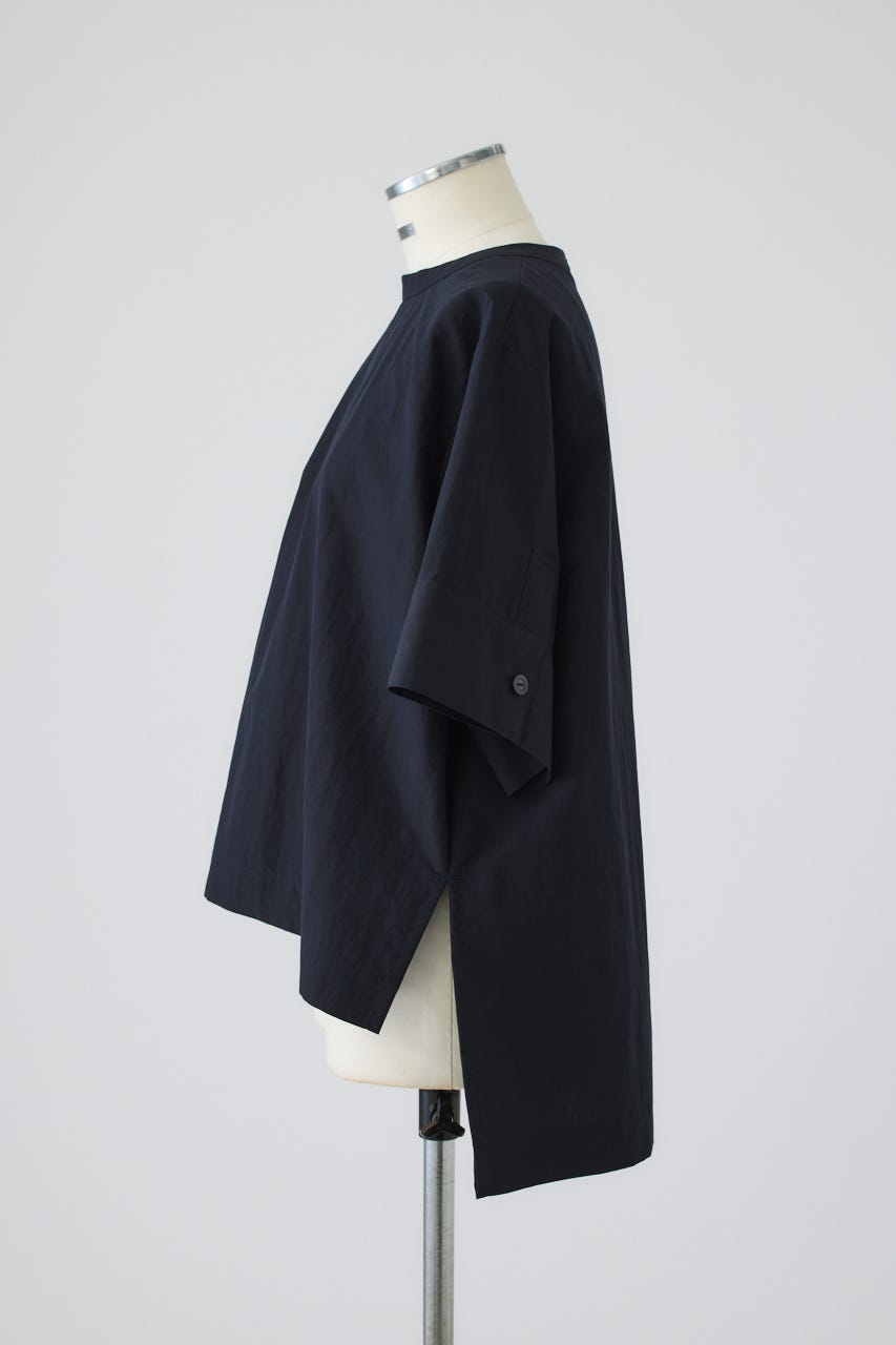 Asymmetric hem woven T/SH D/NVY FREE