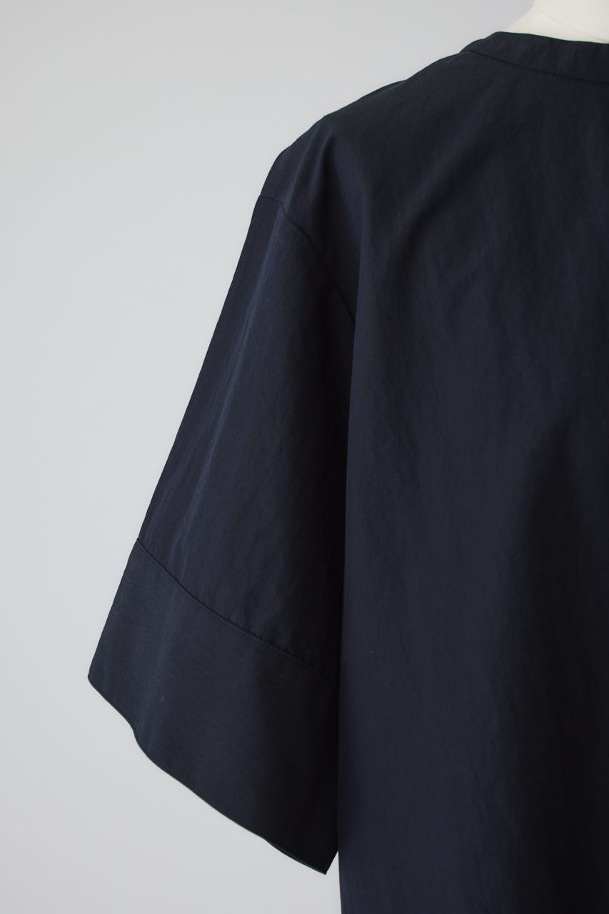 Asymmetric hem woven T/SH D/NVY FREE