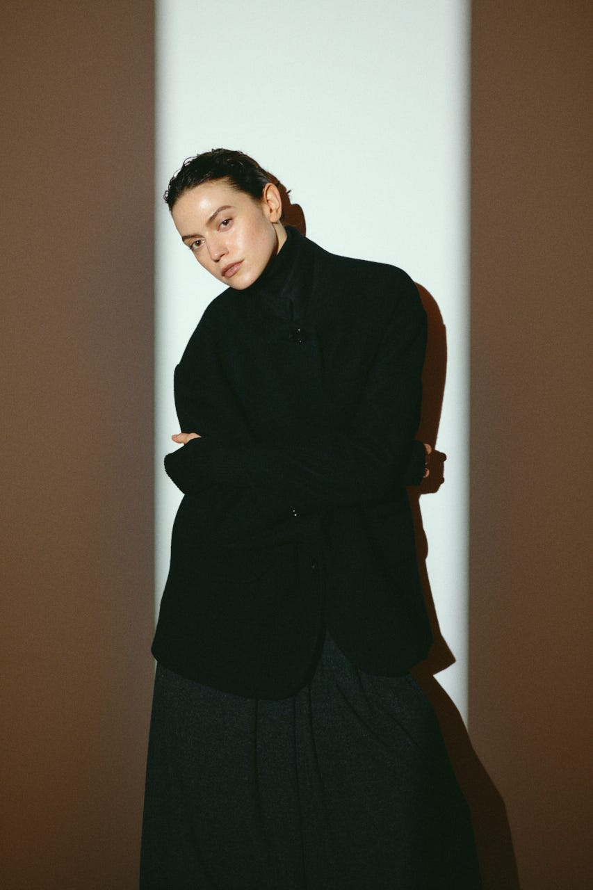 【26FW OUTER PRE ORDER】Oversized wool tailored CT BLK 38