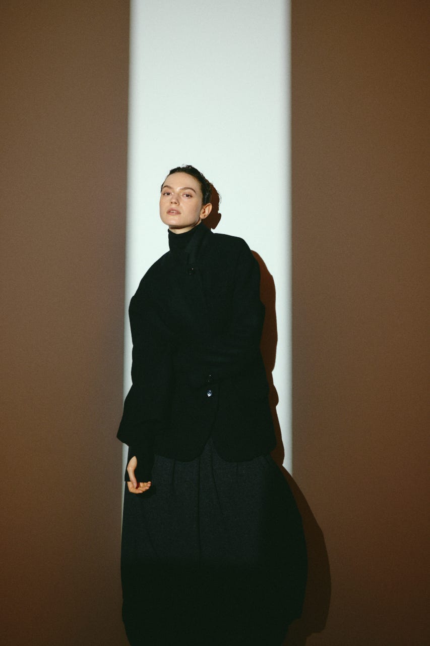 【26FW OUTER PRE ORDER】Oversized wool tailored CT BLK 38