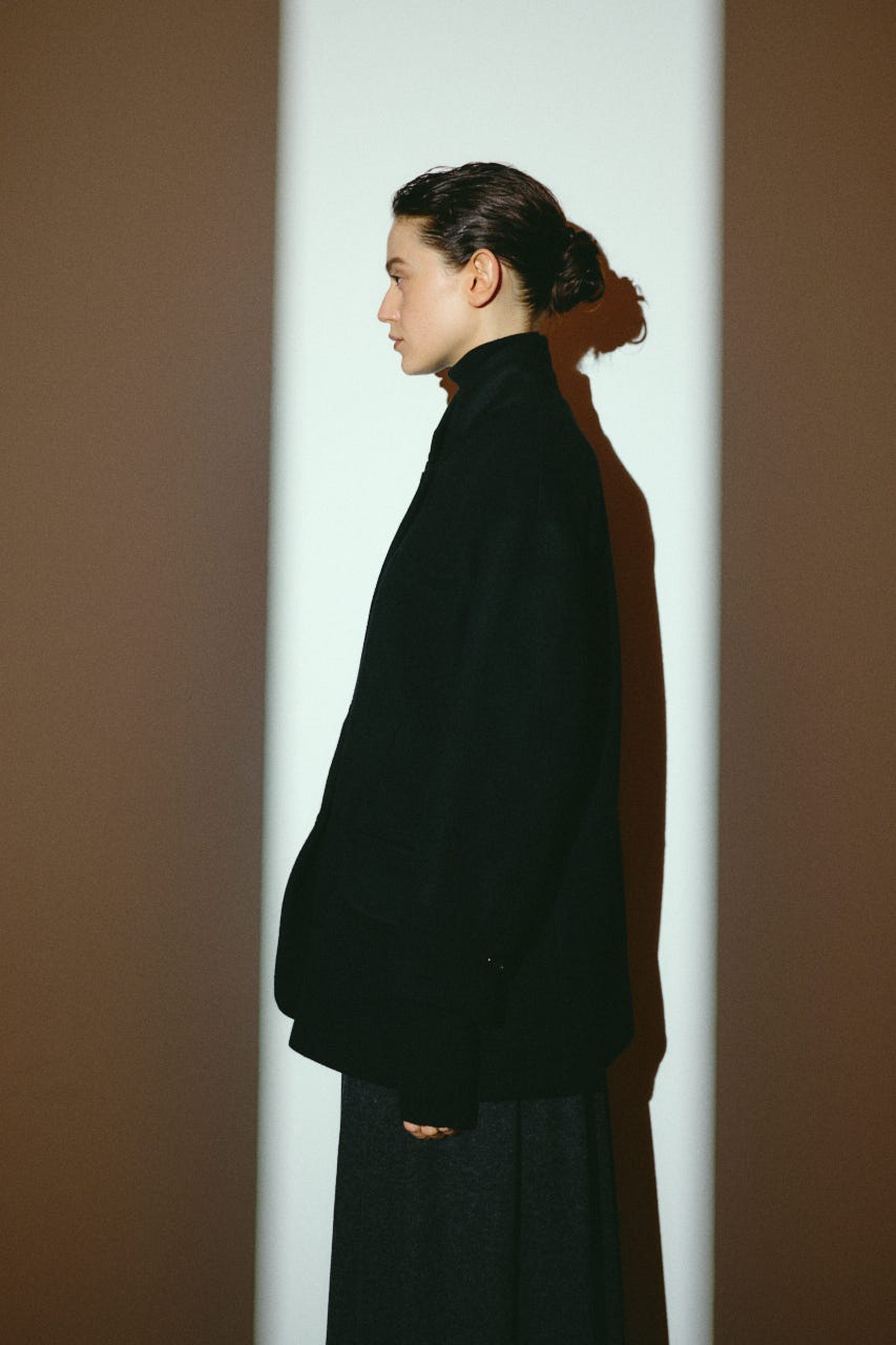 【26FW OUTER PRE ORDER】Oversized wool tailored CT BLK 38