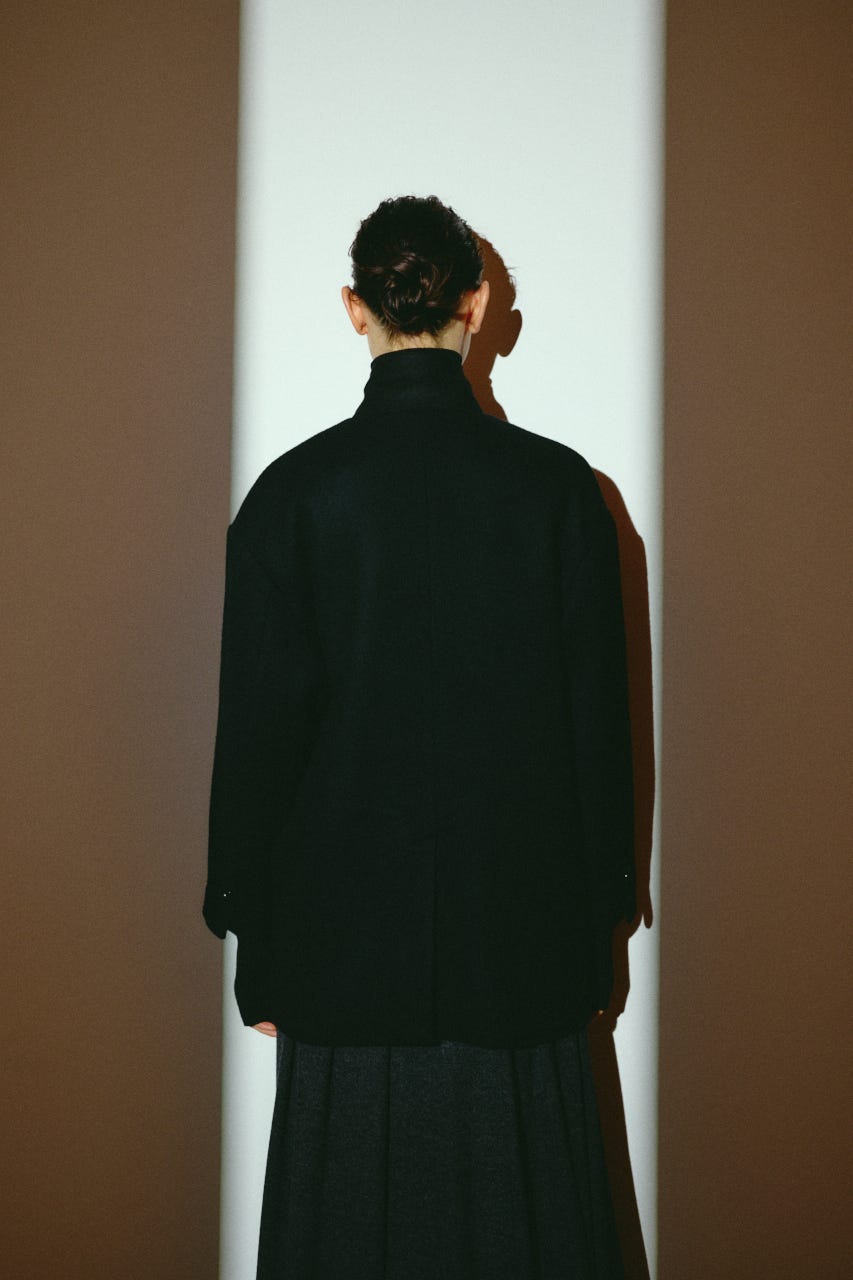 【26FW OUTER PRE ORDER】Oversized wool tailored CT BLK 38
