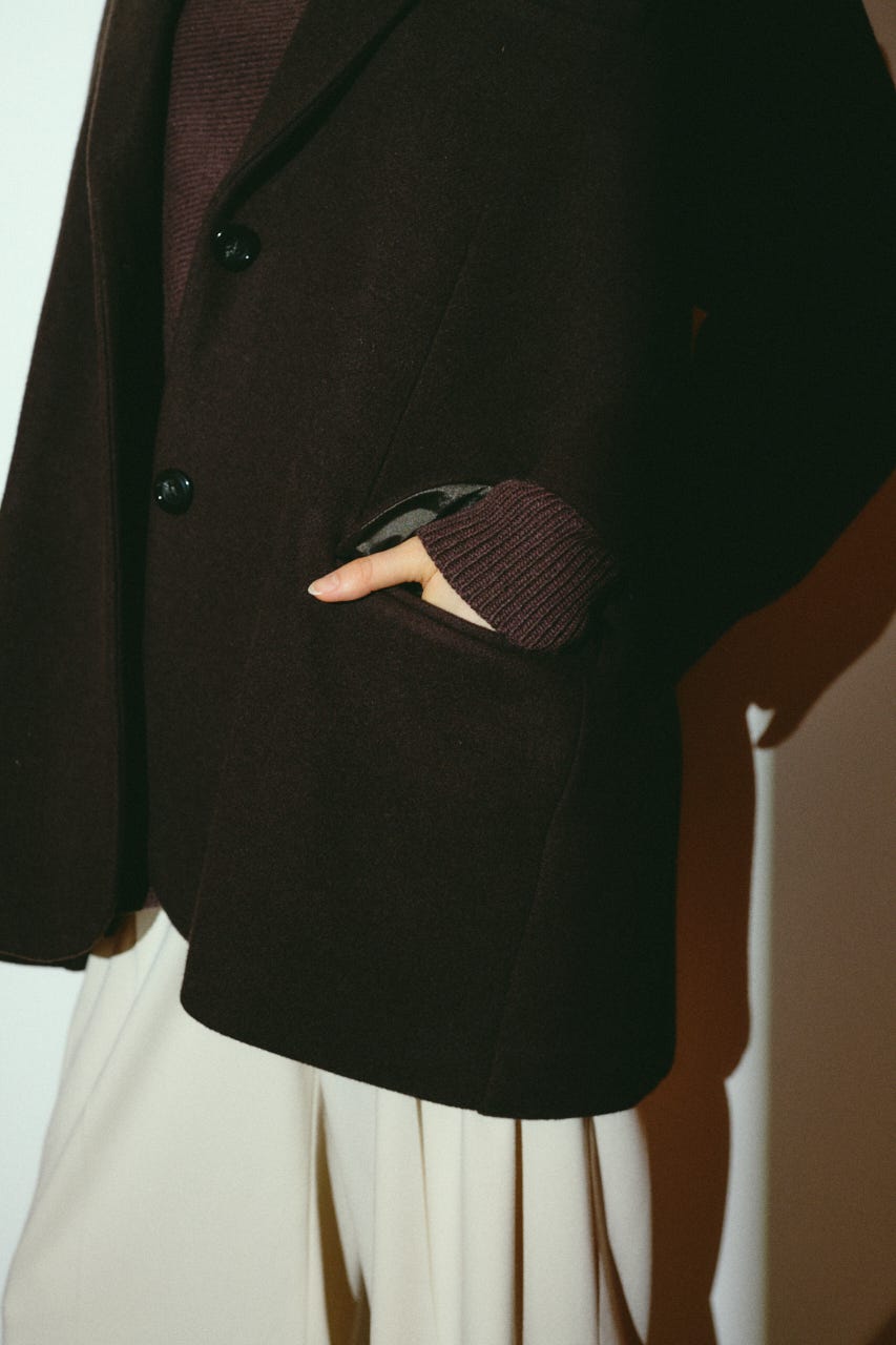 【26FW OUTER PRE ORDER】Oversized wool tailored CT BRN 36