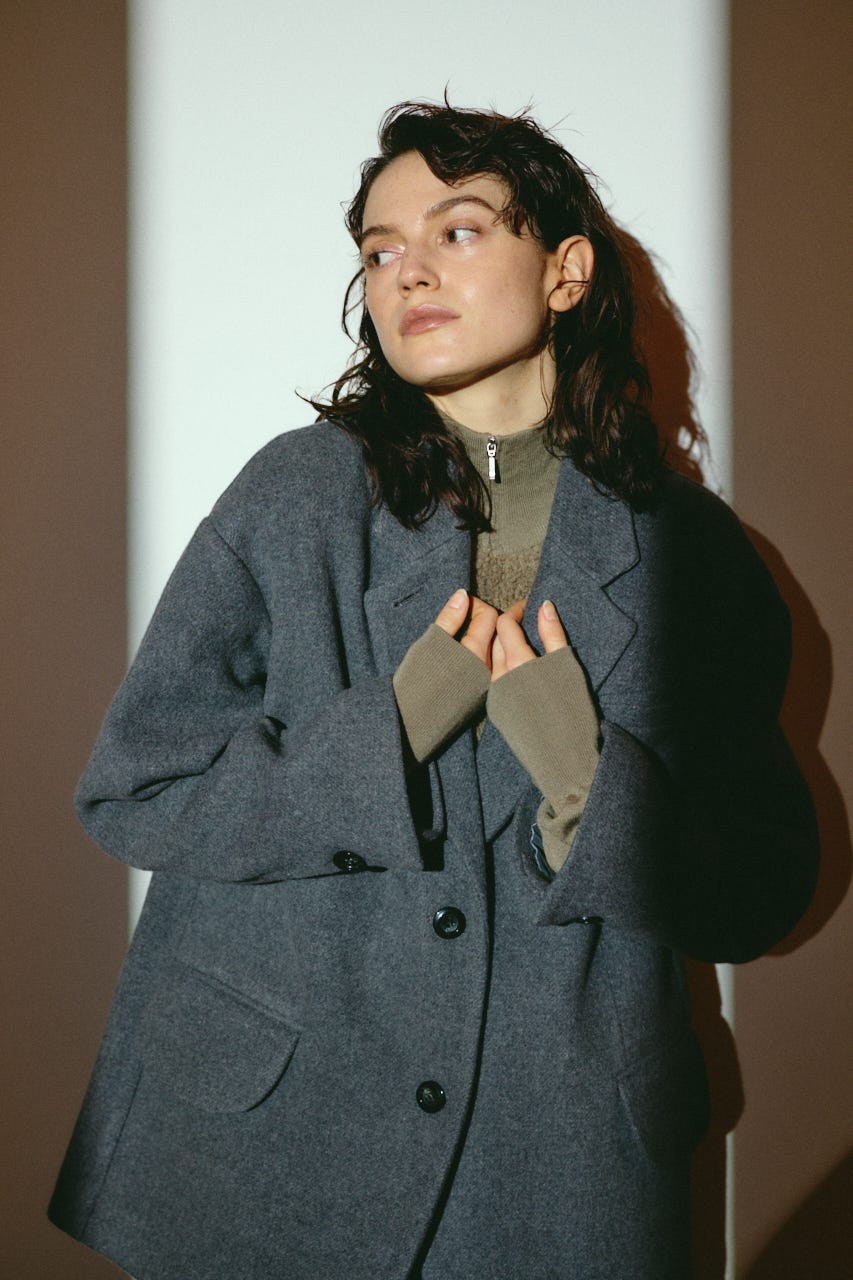 【26FW OUTER PRE ORDER】Oversized wool tailored CT T.GRY 38