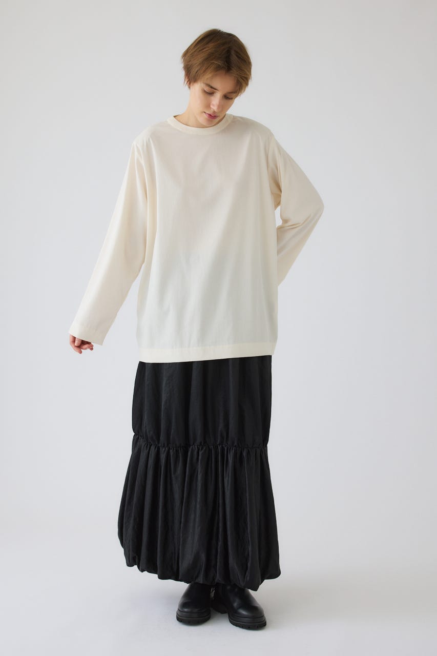 Oversize woven fall T-SH WHT FREE