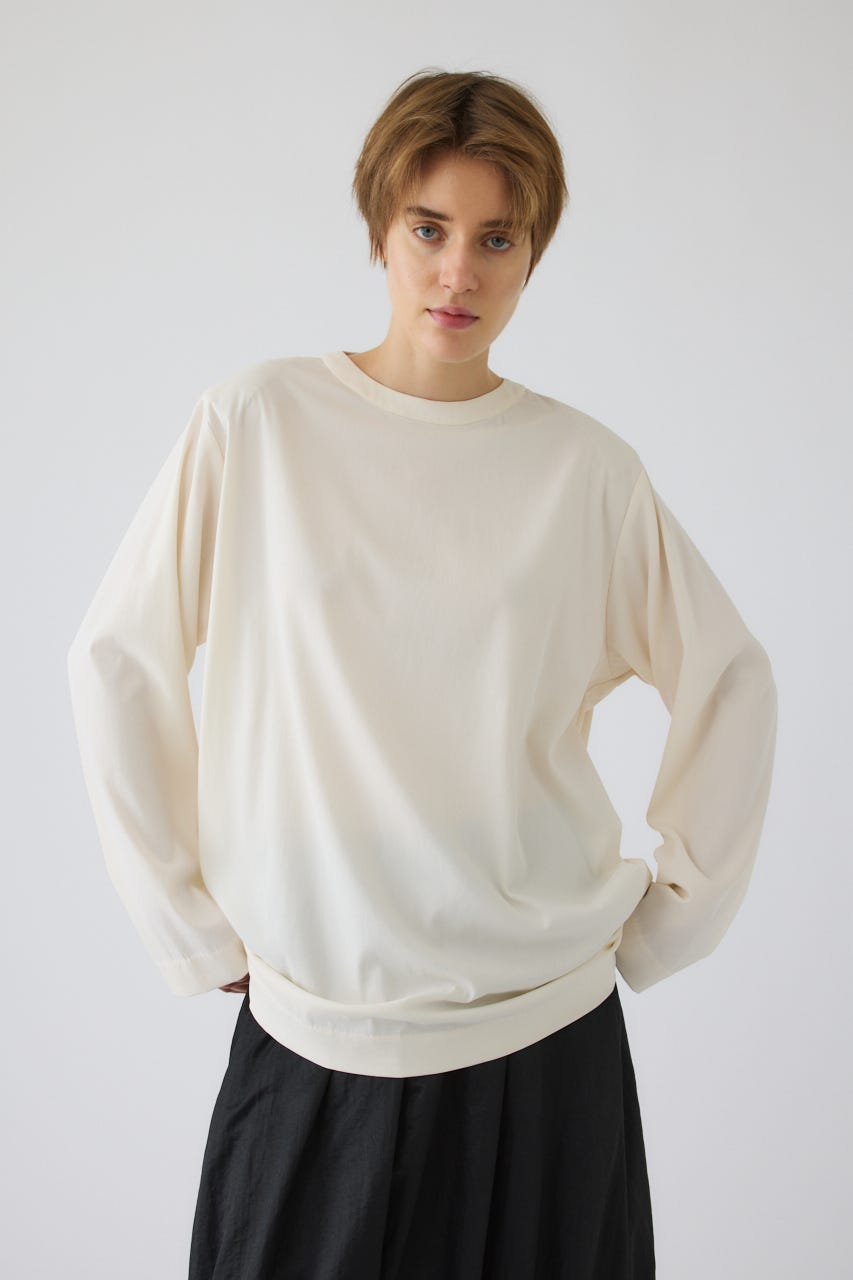 Oversize woven fall T-SH WHT FREE