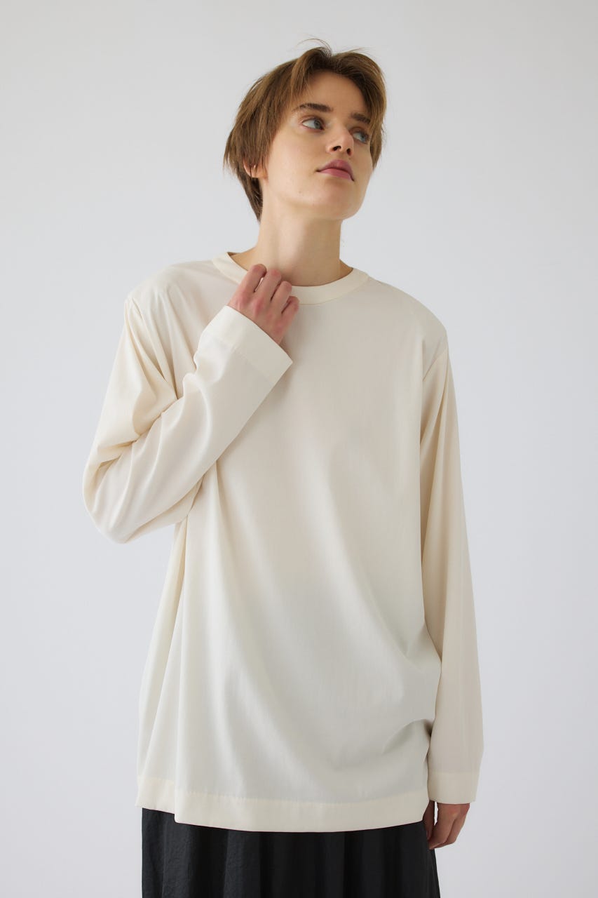 Oversize woven fall T-SH WHT FREE