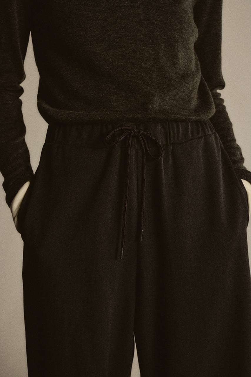 【26FW PRE ORDER】Cozy wide pants D/GRY 38