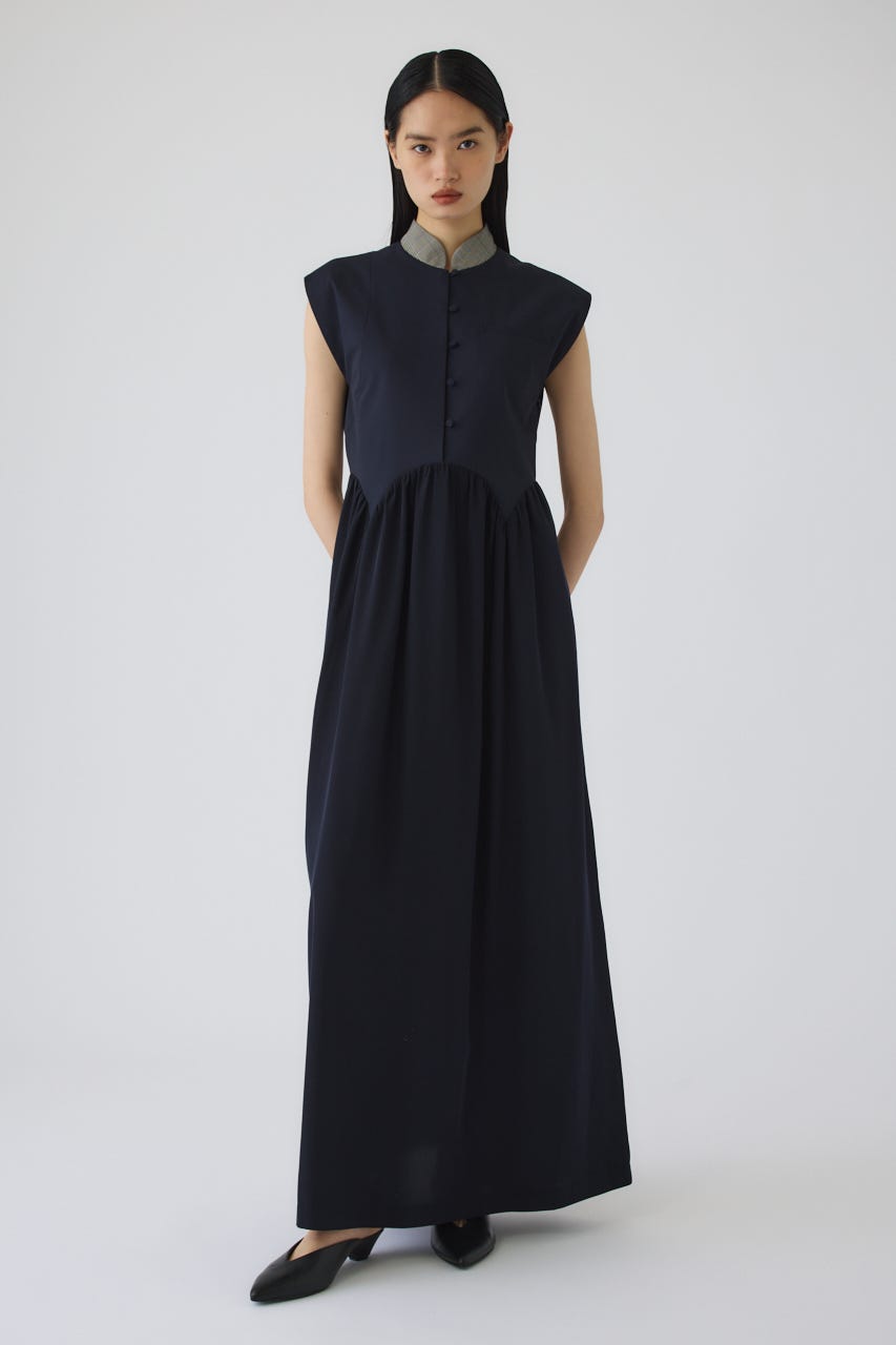 7/1- order start Glen collar dress NVY 36