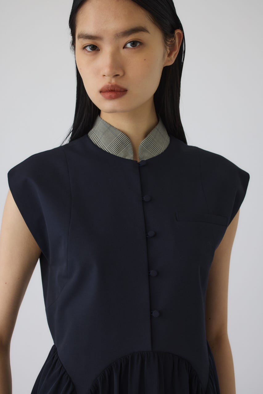 7/1- order start Glen collar dress NVY 36