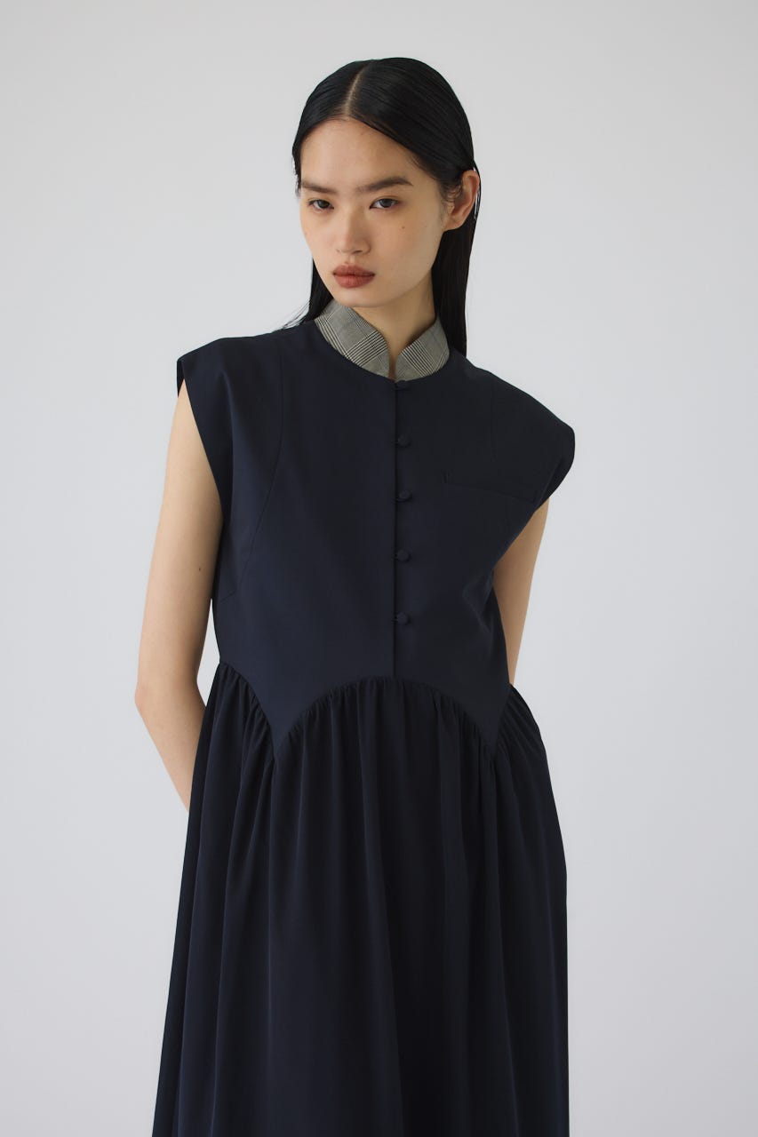 7/1- order start Glen collar dress NVY 36
