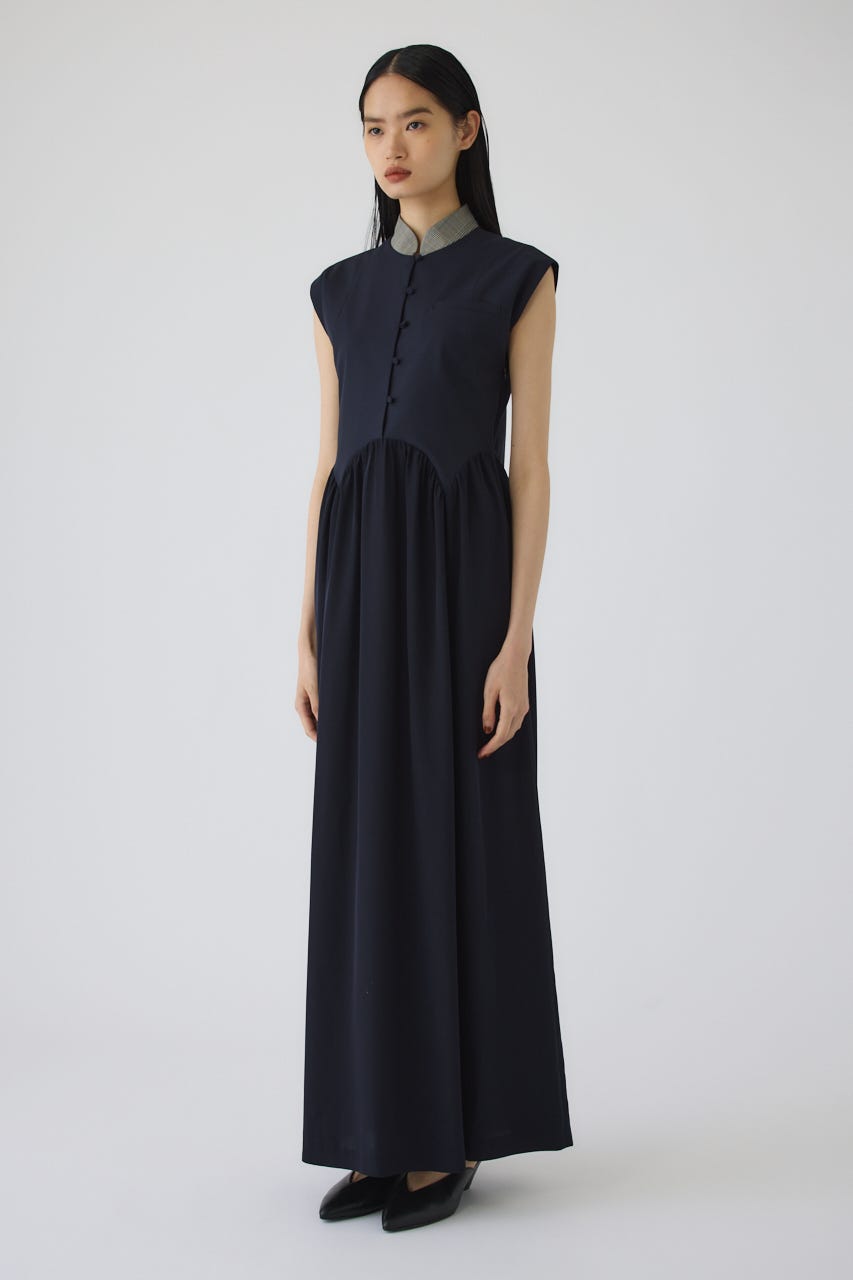 7/1- order start Glen collar dress NVY 36