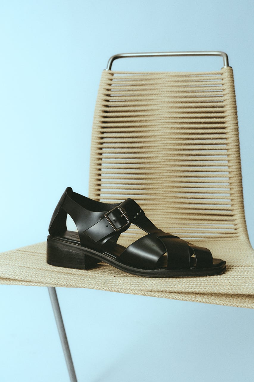 6/5- order start Leather cage sandal BLK 37