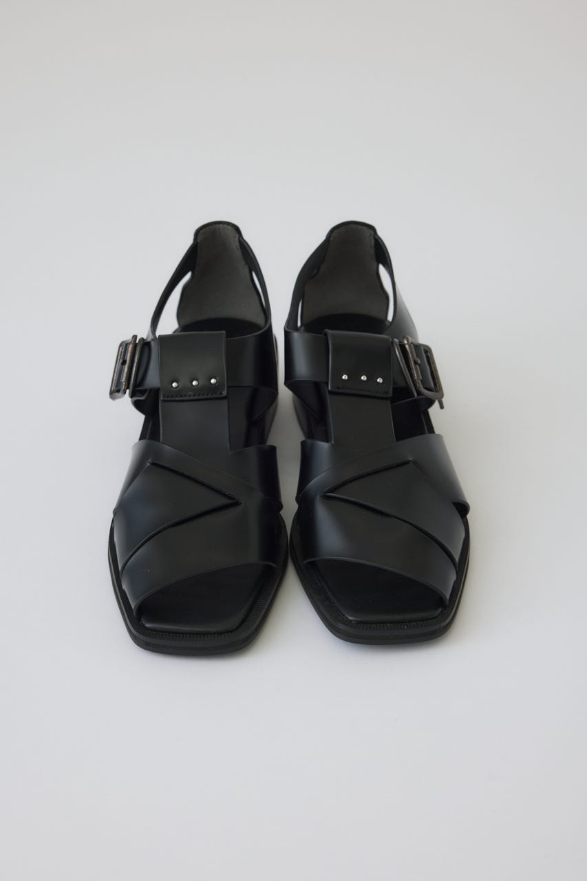 6/5- order start Leather cage sandal BLK 37