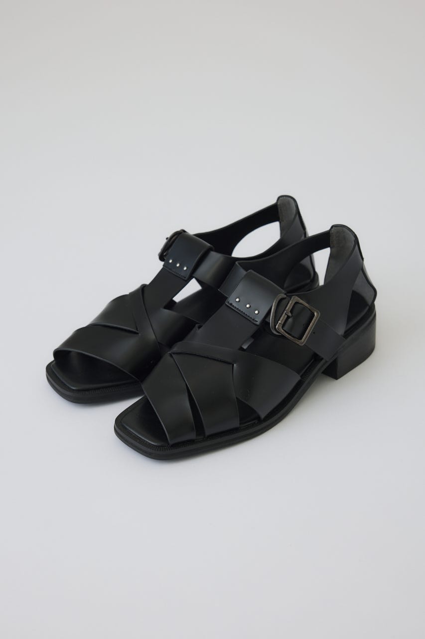 6/5- order start Leather cage sandal BLK 37
