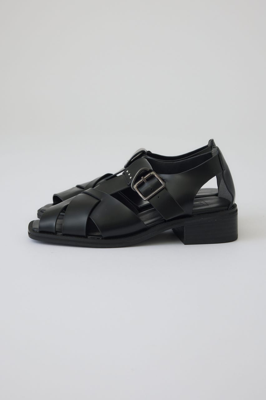 6/5- order start Leather cage sandal BLK 37
