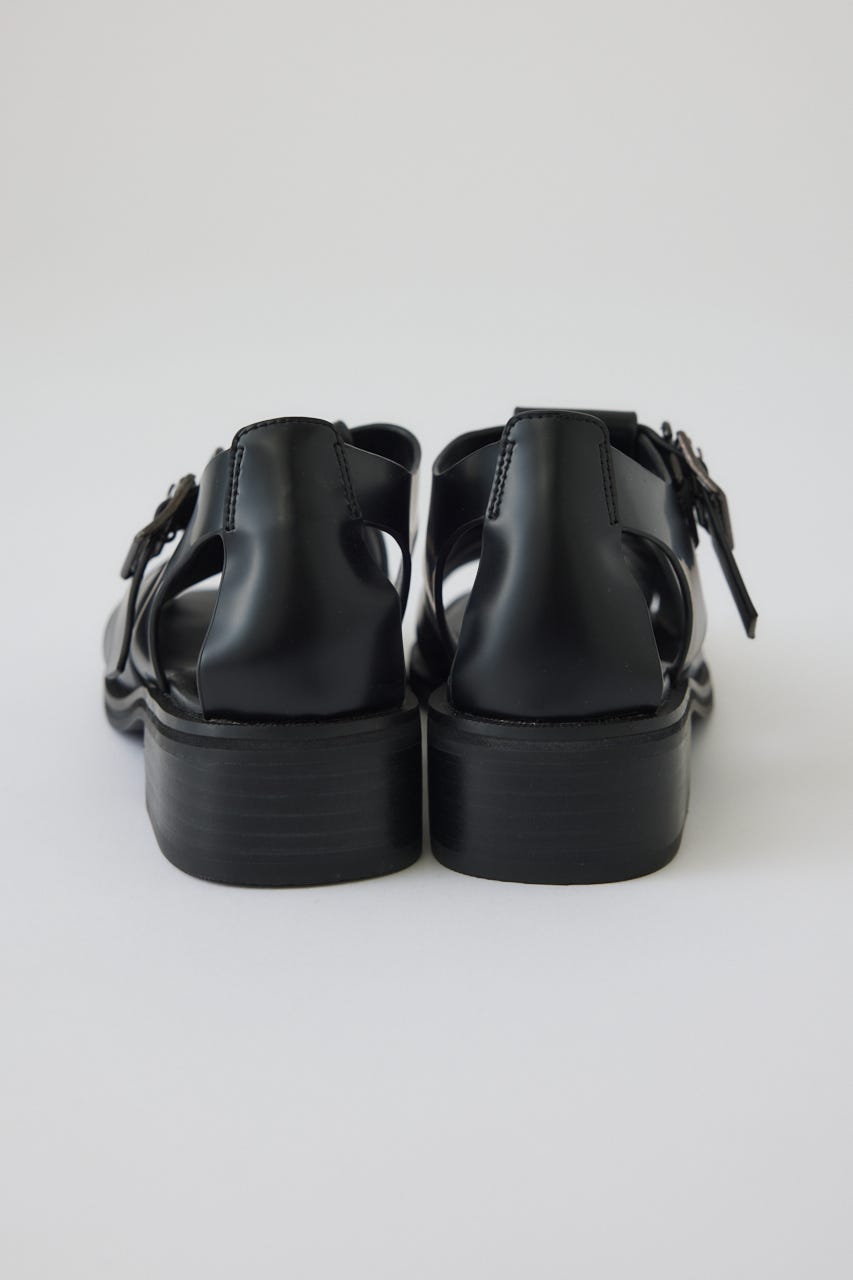 6/5- order start Leather cage sandal BLK 37
