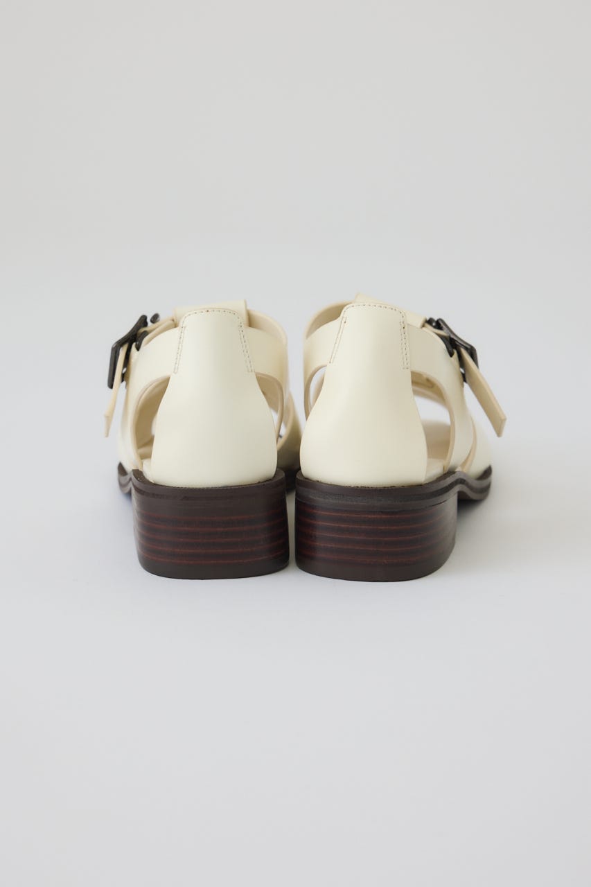 6/5- order start Leather cage sandal IVOY 38