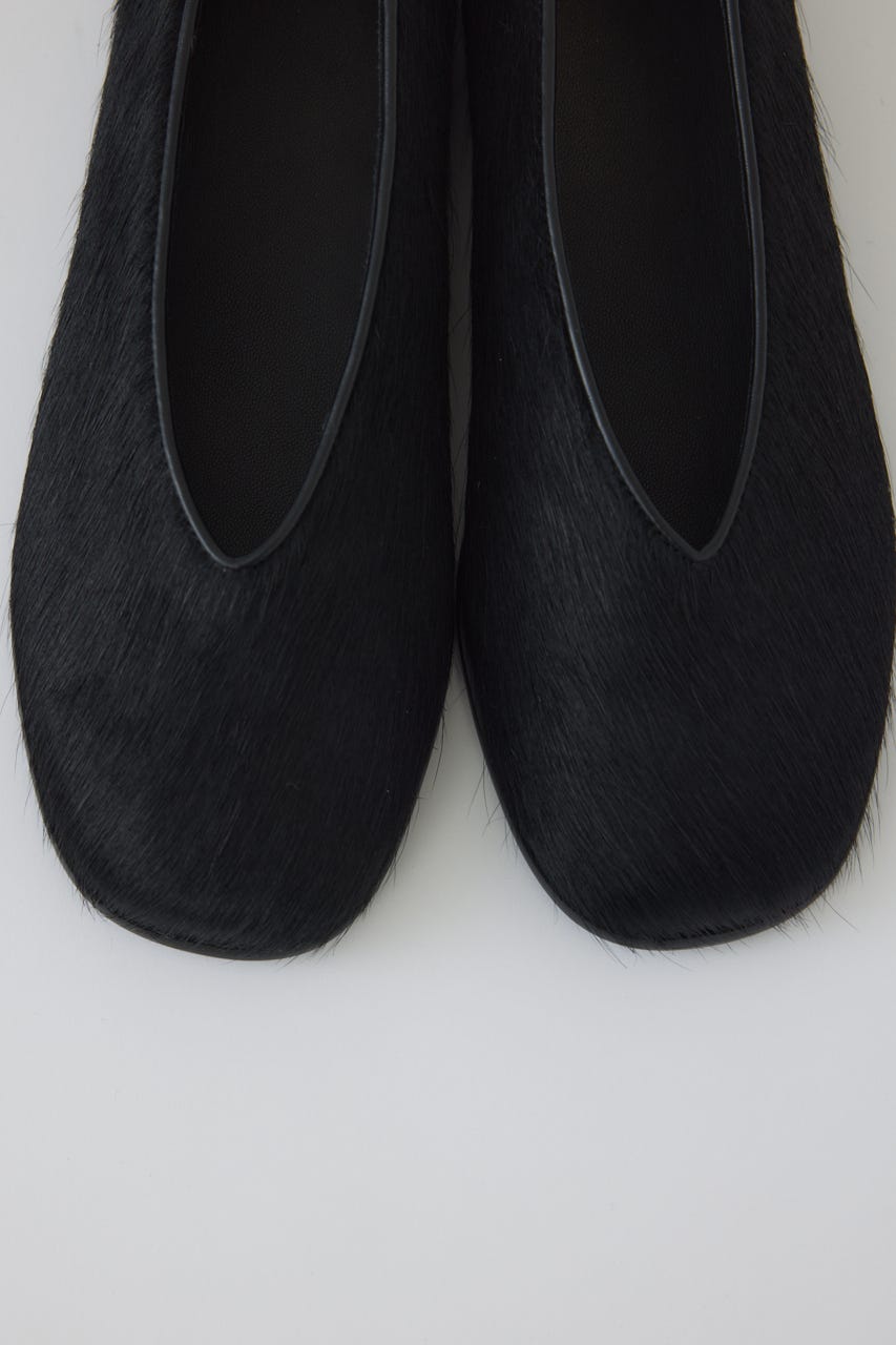 【26FW PRE ORDER】Brushed calf flat BLK 37