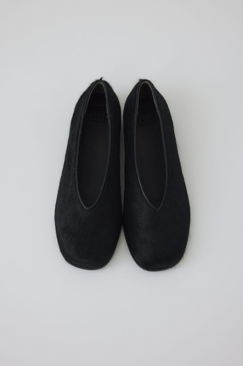 【26FW PRE ORDER】Brushed calf flat BLK 37
