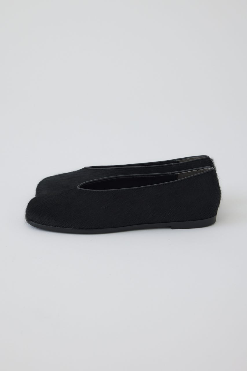 【26FW PRE ORDER】Brushed calf flat BLK 37